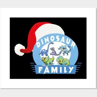 merry christmas - dinosaur family Posters and Art